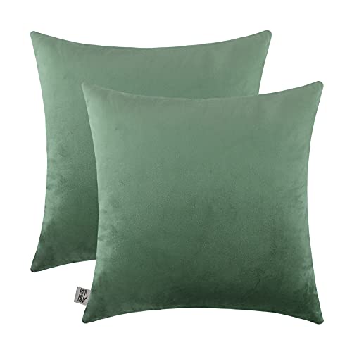Boho Velvet Throw Pillow Covers - Set of 2, 18x18 Inch