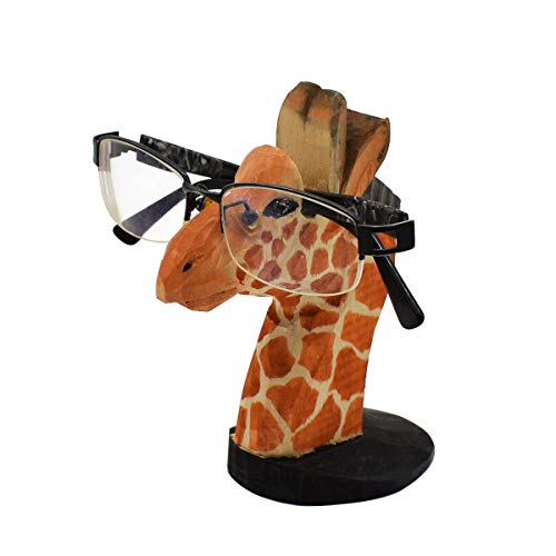 Handmade Wood Carving Eyeglasses Spectacle Holder Stand Sunglasses Display Rack Home Office Desk Décor Gift