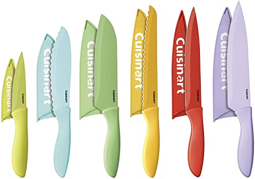 Knife Set - 12-Piece Colorful Collection with Blade Guards