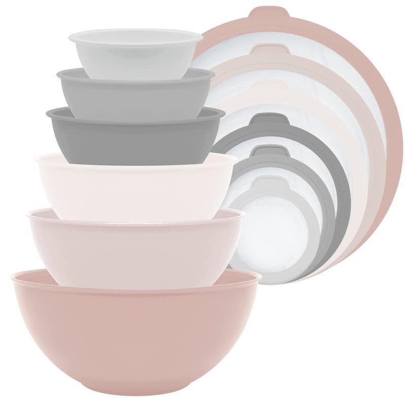12-Piece Nested Mixing Bowl Food Storage Set with Lids