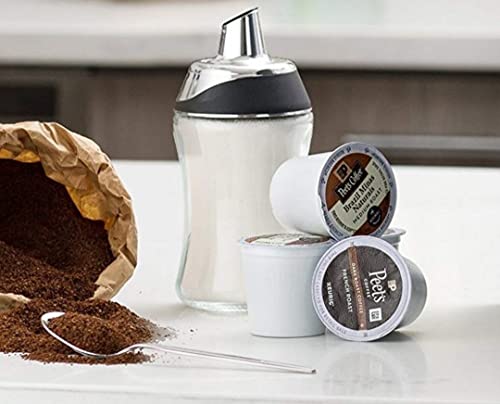 Sugar Dispenser Shaker for Coffee Tea Bar Essentials, 7.5oz Glass Jar with Pour Spout Lid