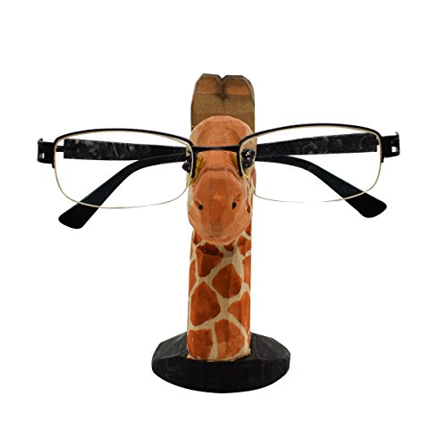 VIPbuy Handmade Wood Carving Eyeglasses Spectacle Holder Stand Sunglasses Display Rack Home Office Desk Décor Gift (Giraffe)