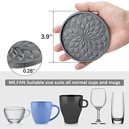 Silicone Coasters [6 Pack] with Holder - Cup Mat for Hot or Cold Drinks, Non-Slip, Non-stick