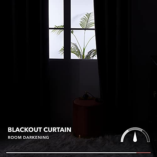 Blackout Curtains for Living Room - Soundproof Thermal Insulated Room Darkening Window Curtains, 42x72 inches