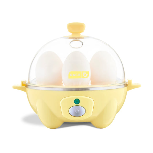 DASH Rapid Egg Cooker: 6 Egg Capacity Electric Egg Cooker for Hard Boiled Eggs, Poached Eggs, Scrambled Eggs, or Omelets with Auto Shut Off Feature - Yellow