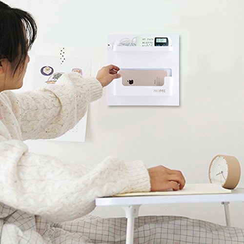 Bedside Shelf Accessories Organizer - Self-Stick Wall Mount for Glasses, Cell Phone Charger, Manicure Kit - Ideal for Cozy Boho Bedrooms and Small Spaces