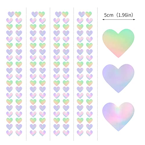 Iridescent Disco-Holographic Party-Decorations Love-Heart Garland - 52Ft Wedding Hanging Decoration Neon Streamers Banner, Birthday Bachelorette Baby Bridal Shower Engagement Valentines Decor Panduola