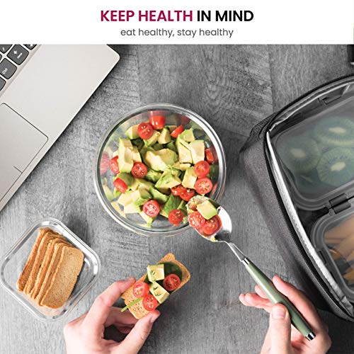 Glass Storage Containers with Lids - 24 Piece Set for Meal Prep and Leftovers