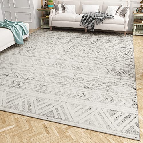 Boho Area Rug 8x10 Feet Modern Area Rug Neutral Carpet for Bedroom Decor, Livingroom Decoration Ideas, Play Room