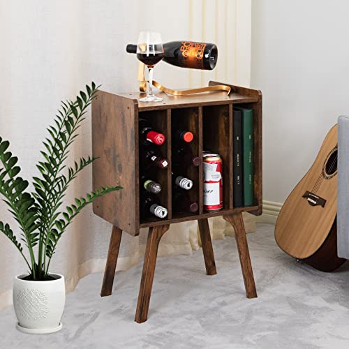 Cork catcher side on sale table with wine rack