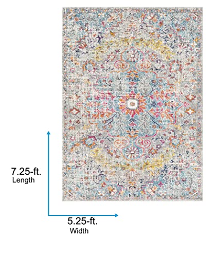 Artistic Weavers Odelia Vintage Bohemian Area Rug,5'3" x 7'3",Aqua