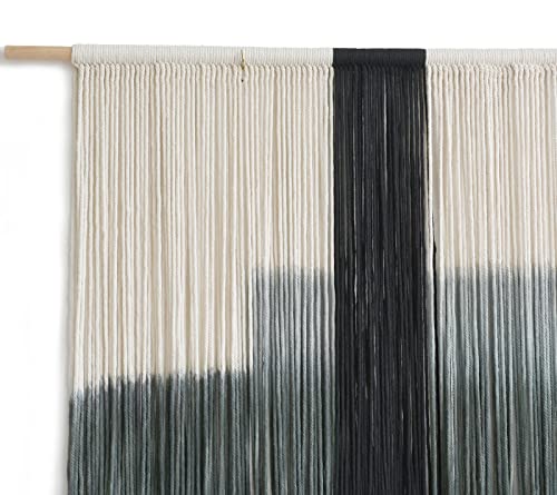 Boho Macrame Wall Hanging Large Dip Dye Tapestry Fiber Wall Art for Living Room Bedroom 59''Wx35'