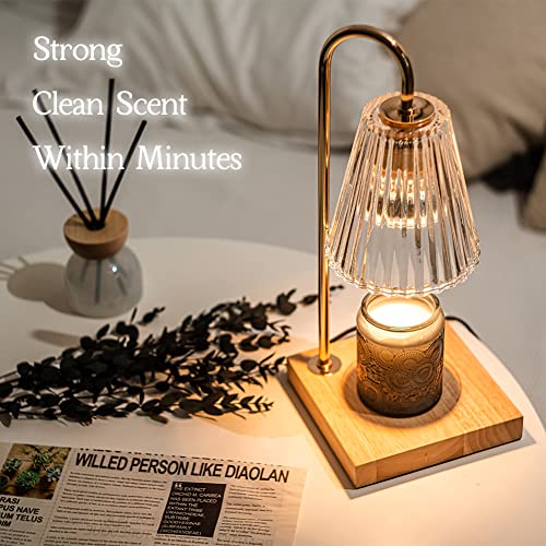 Marycele Candle Warmer Lamp, Electric Candle Lamp Warmer, Gifts for Mom, Bedroom Home Decor Dimmable Wax Melt Warmer for Scented Wax with 2 Bulbs, Jar Candles