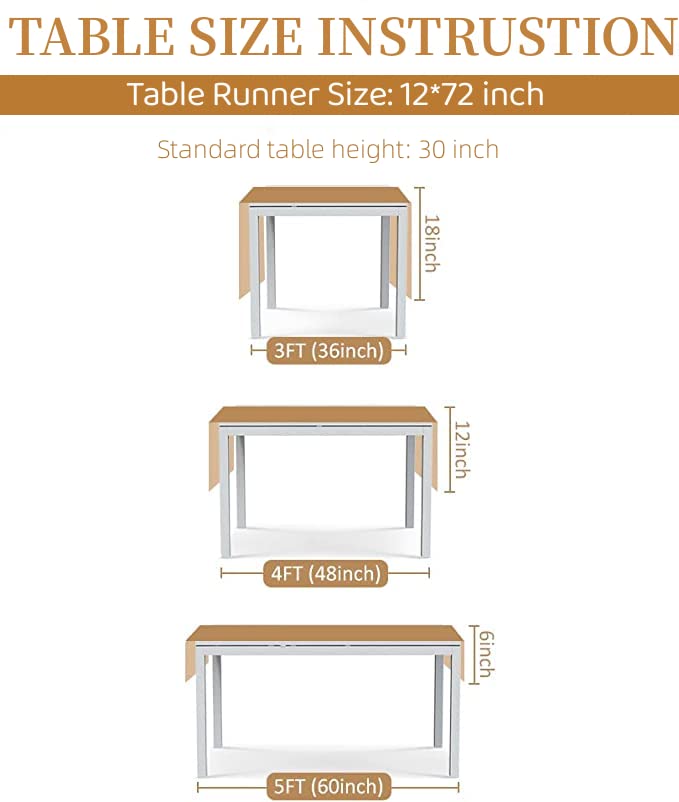 Boho Macrame Table Runner - 72 Inch Burlap Splicing with Tassels, Rustic Beige for Dining Room