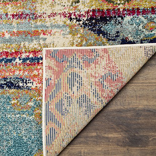 SAFAVIEH Monaco Collection Accent Rug - 3' x 5', Multi, Boho Chic Tribal Distressed Design, Non-Shedding & Easy Care, Ideal for High Traffic Areas in Entryway, Living Room, Bedroom (MNC222F)