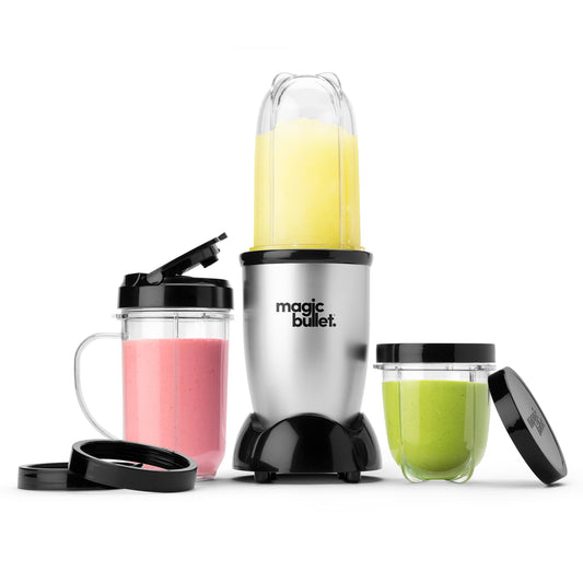 Magic Bullet Blender, Small, Silver, 11 Piece Set for Kitchen