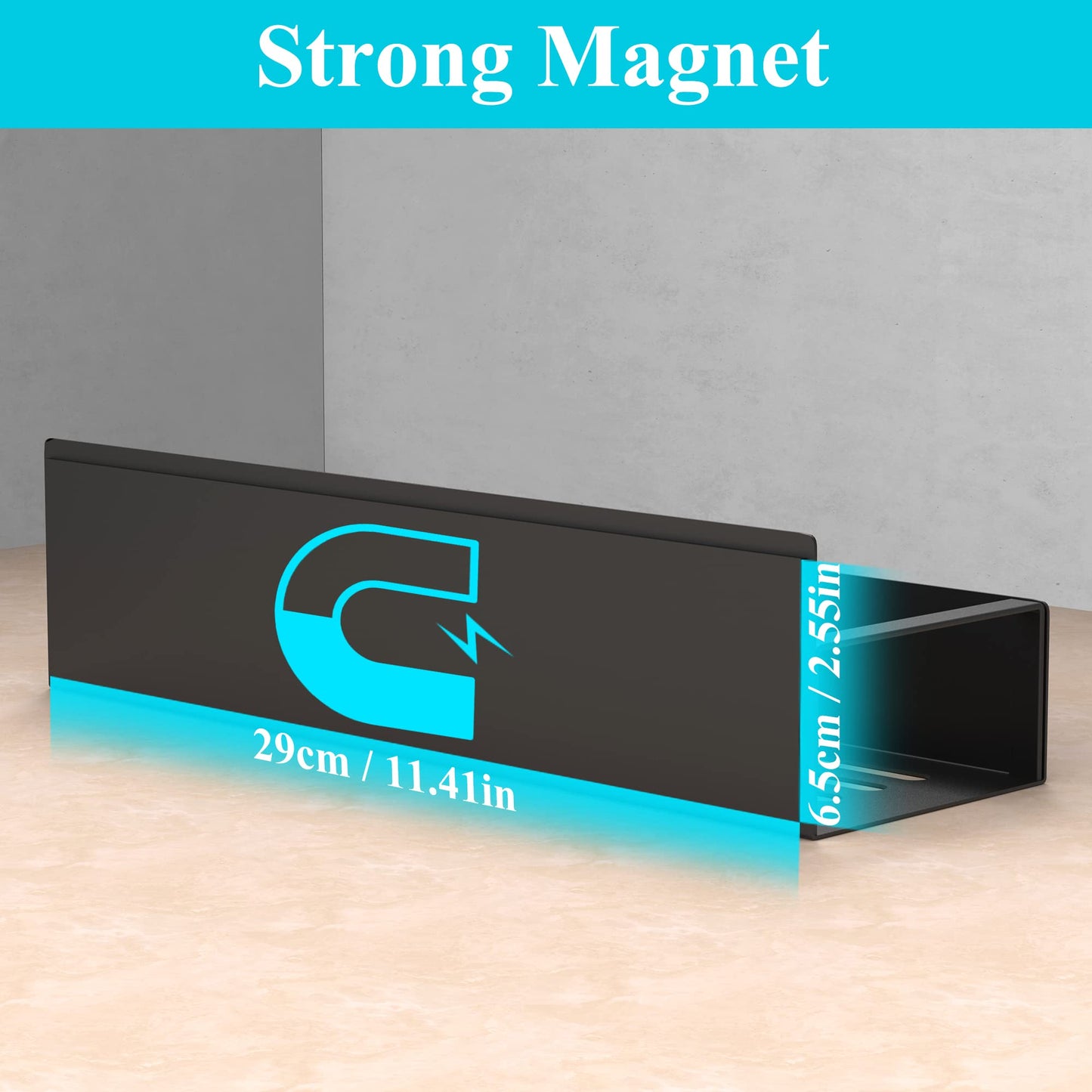 Heavy-Duty Magnetic Spice Rack for Small Kitchens - Space Saver with Strong Magnet, Easy Access and Adjustable Placement