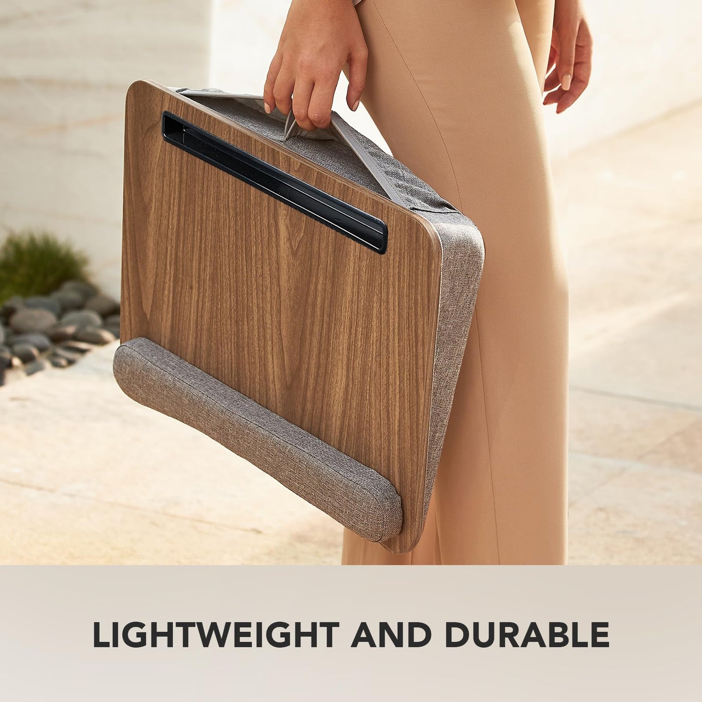 Lap Desk with Pillow Cushion, Fits up to 15.6" Laptop