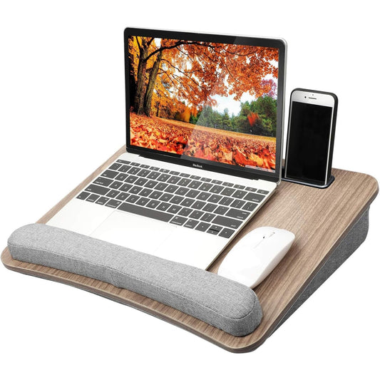Lap Desk with Pillow Cushion, Fits up to 15.6" Laptop