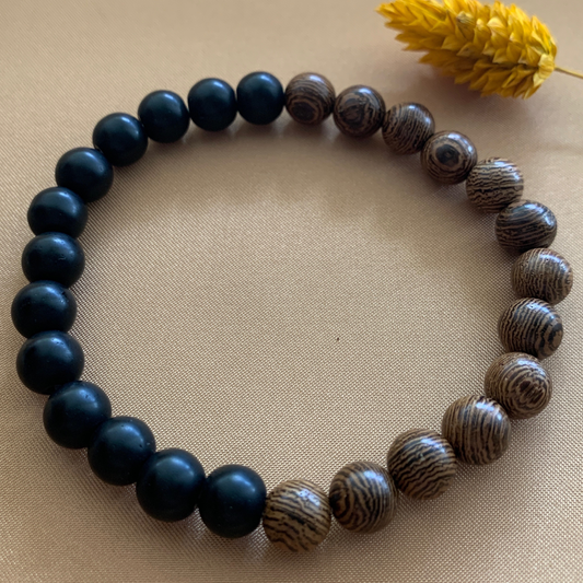Boho Spirit Beads Bracelet - Brown and Black, Meditation bracelet, one size, Calming, Grounding  Bracelet